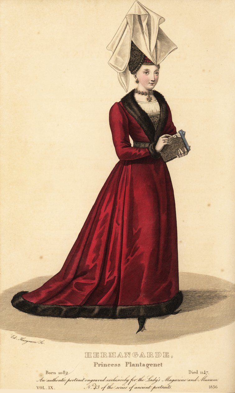 Ermengarde, Plantagenet hercegnő, IV. Fulk, le Rechin és Beaugency Hildegarde boszorkánygrófnő lánya alkotó: Unbekannt