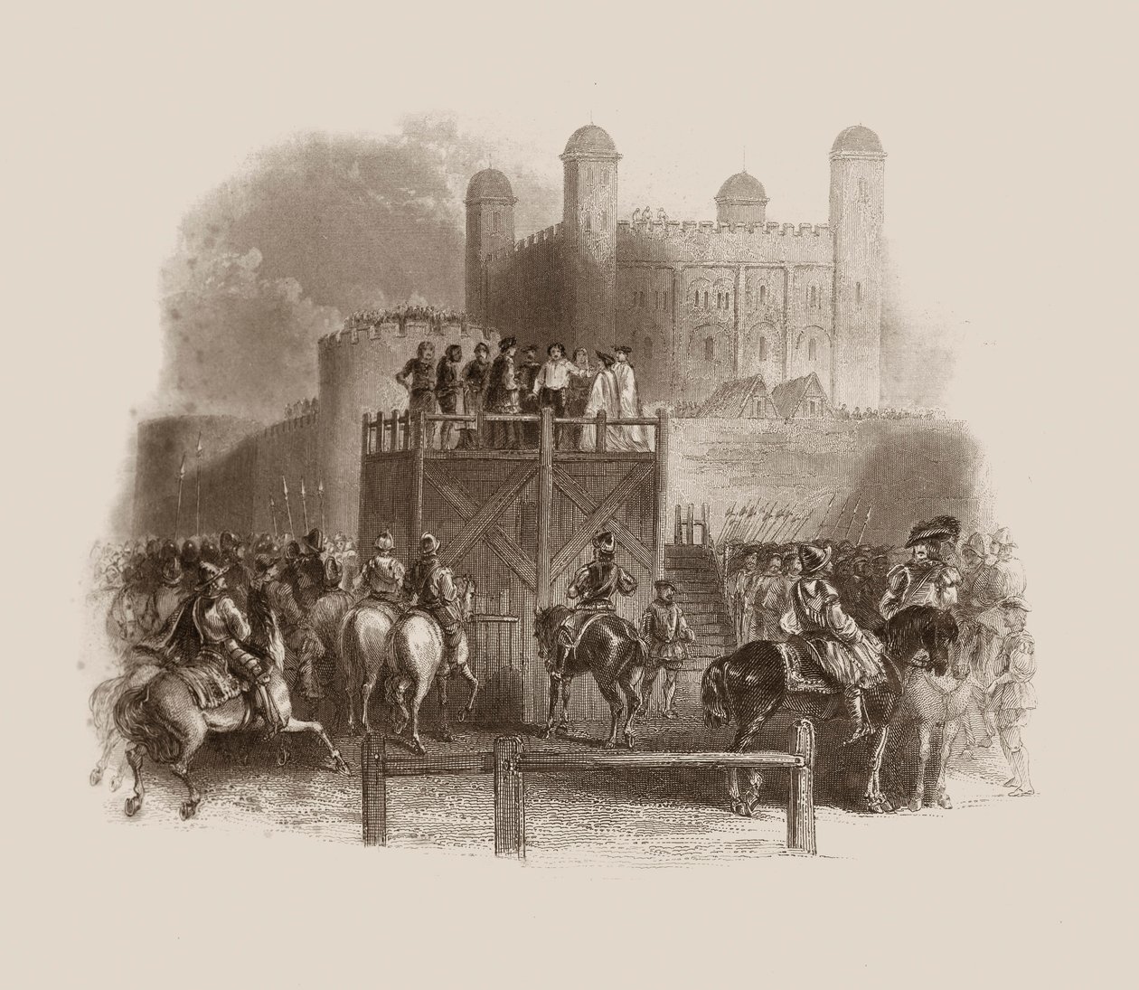 John Dudley kivégzése 1553-ban (metszet) alkotó: Unbekannter Künstler