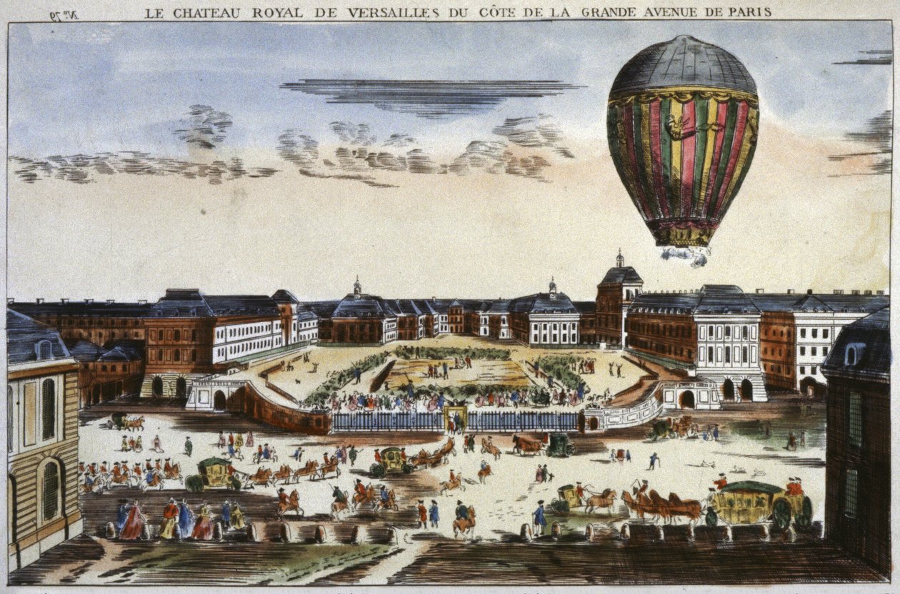 Kísérletezzen hőlégballonnal Versailles-ban alkotó: Unbekannter Künstler