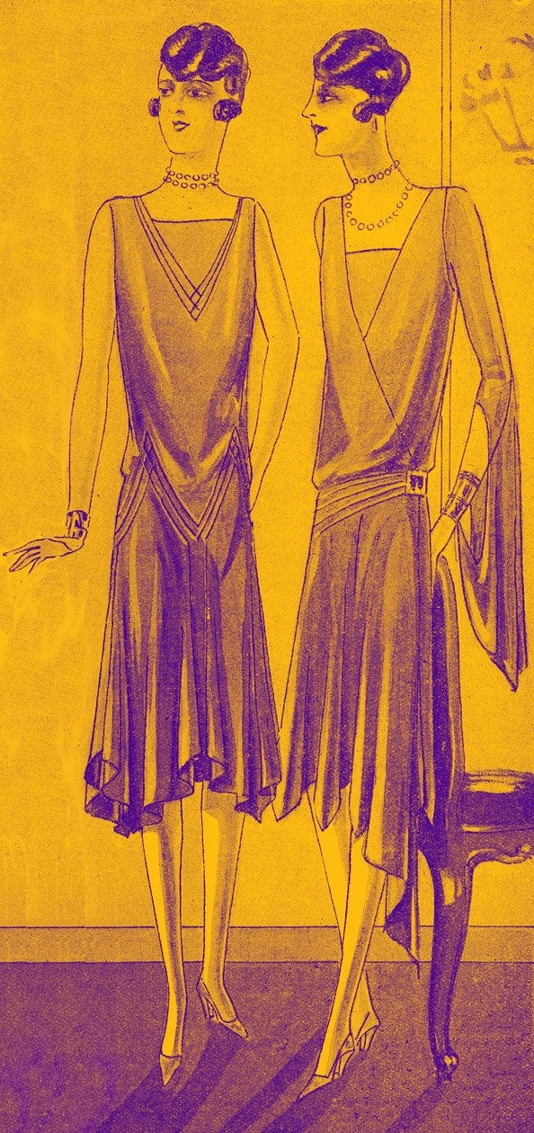 Divat: vacsoraruhák 1928 tavaszán alkotó: Unbekannter Künstler