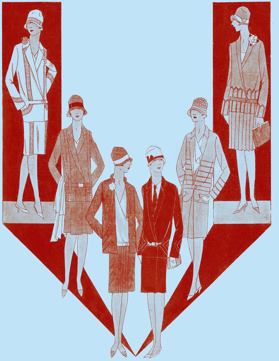 Divatos női öltönyök , 1927 ősz alkotó: Unbekannter Künstler