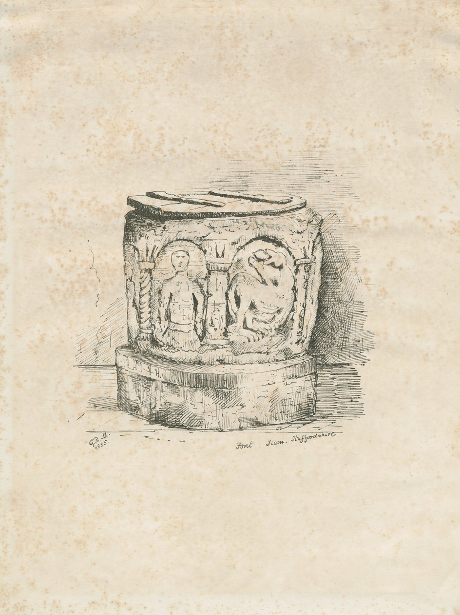 Betűtípus az Ilam templomban: litográfia, 1855 alkotó: Unbekannt