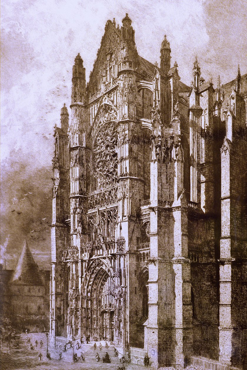 Franciaország - Oise - Department 60 - Beauvais - DR. Oise Tanszéki Múzeum – „" Beauvais Cathedral" metszet alkotó: Unbekannt