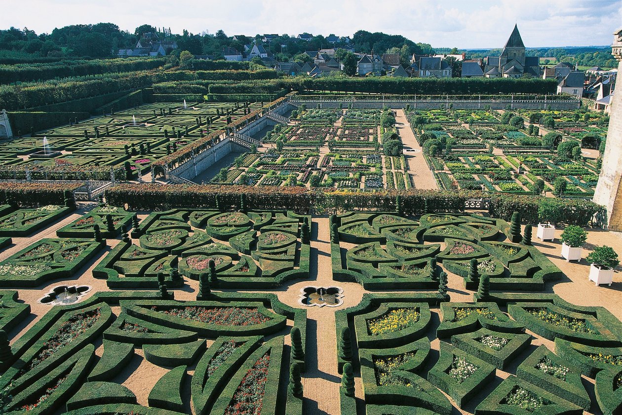 Franciaország, központ, Loire-völgy, Villandry kastély kertjei, kertek alkotó: Benjamin Baud
