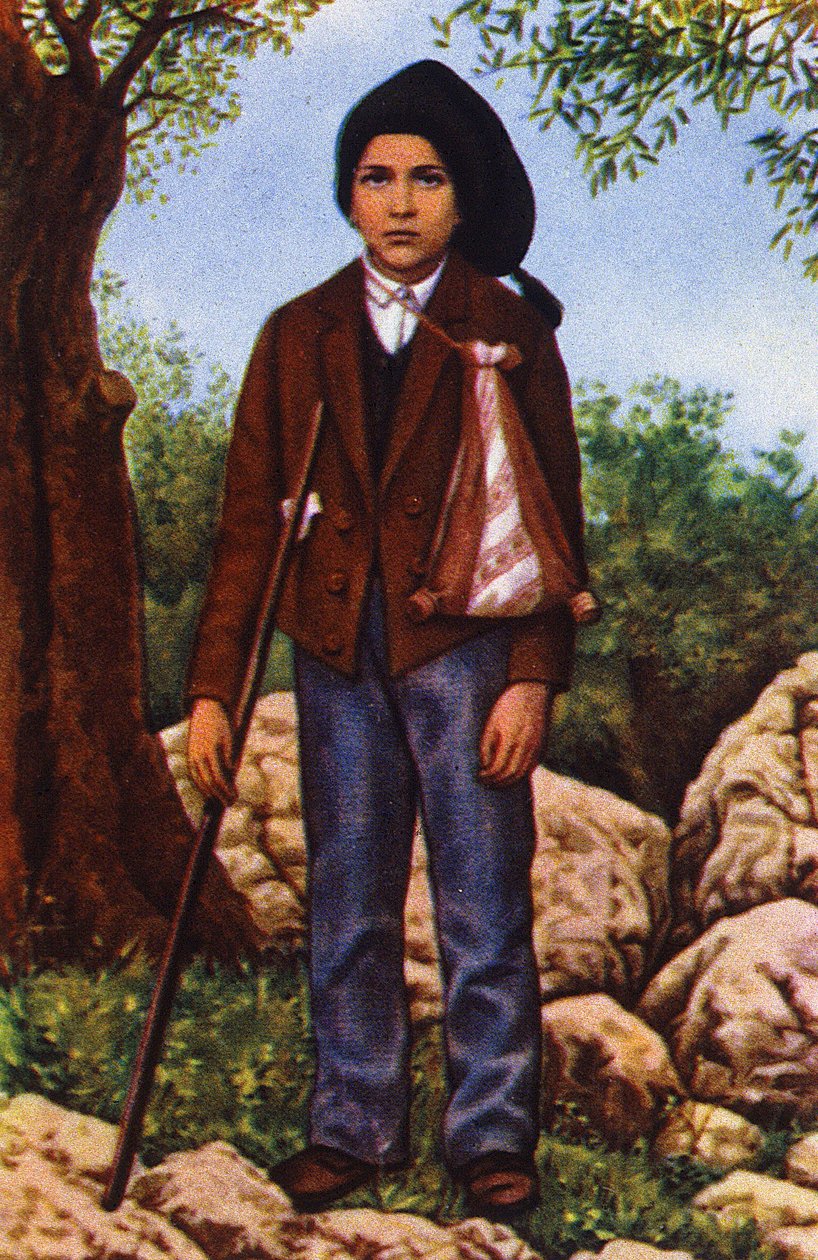 Francisco Marto, aki 1917-ben látta Szűz Máriát Fatimában, 1920-1930 körül (képeslap) alkotó: Unbekannter Künstler