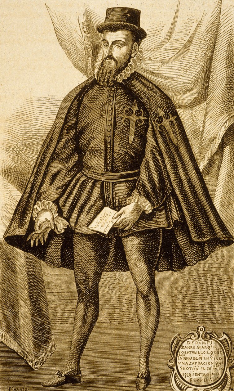 Francisco Pizarro (metszet) alkotó: Unbekannter Künstler