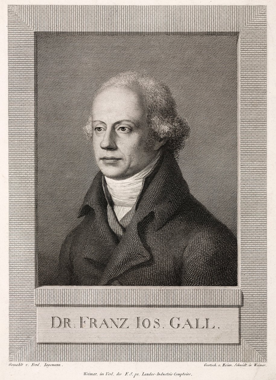 Franz Joseph Gall német anatómus és frenológus, 1800 körül alkotó: Unbekannt
