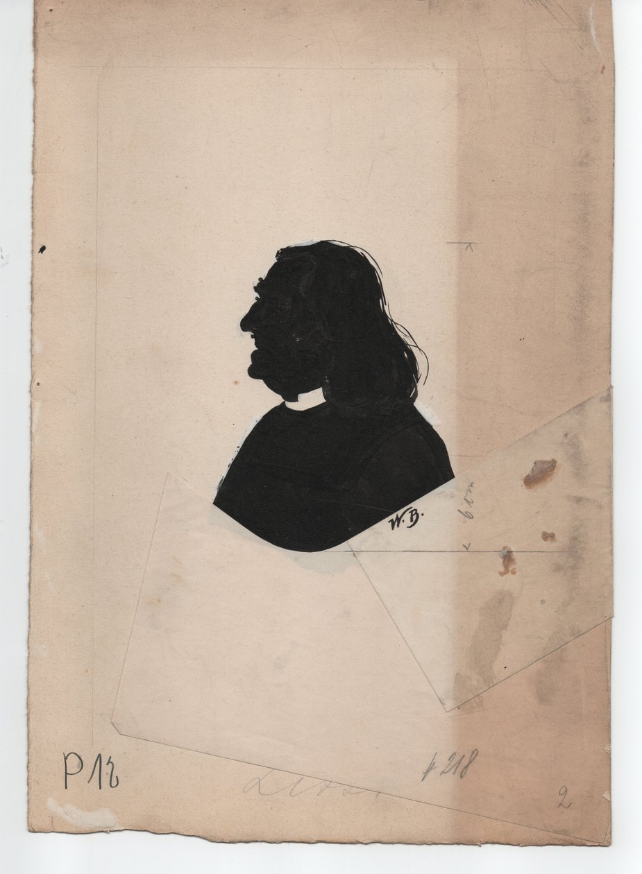 Liszt Ferenc (1811-1886) (1850 körül, sziluett) alkotó: Unbekannter Künstler