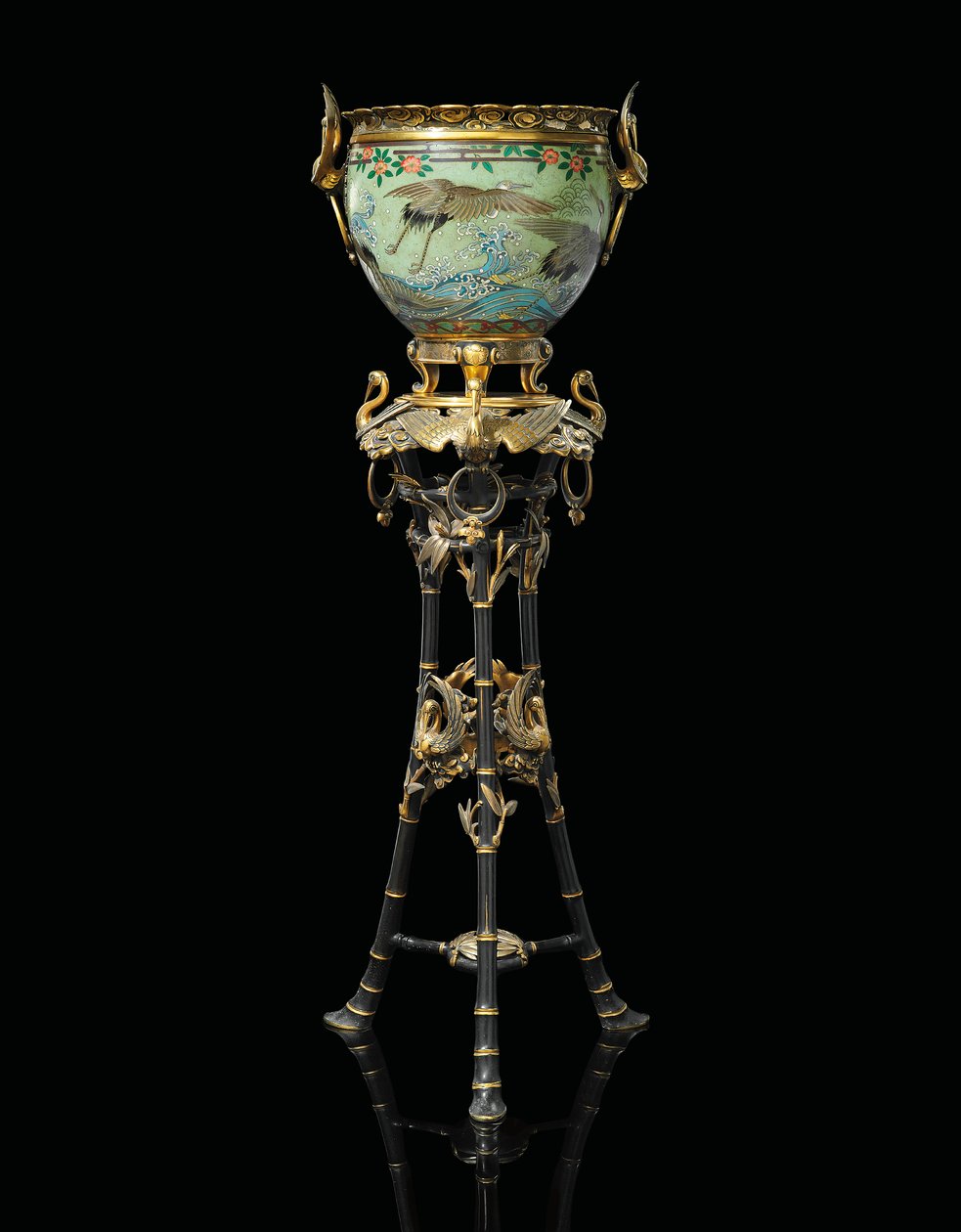 Francia "Japonisme" Jardiniere-on-Stand, 1874 alkotó: Unbekannt