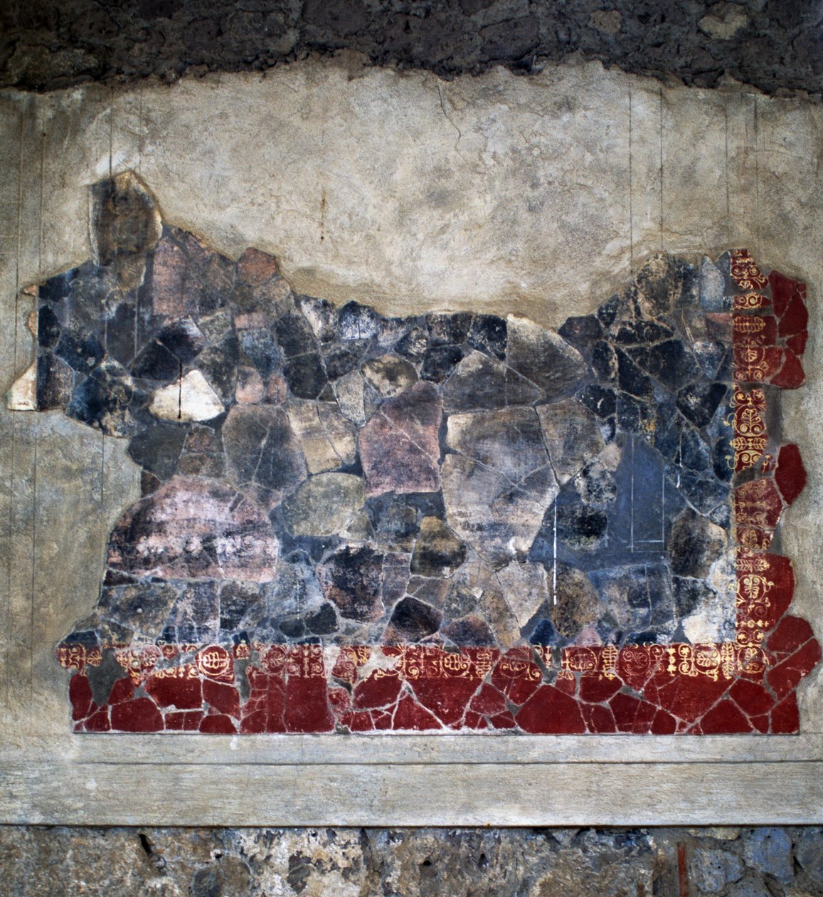 Freskó, Villa Arianna, Stabiae, Campania, Olaszország, római civilizáció, Kr.e. 2. század, Részlet alkotó: Benjamin Baud