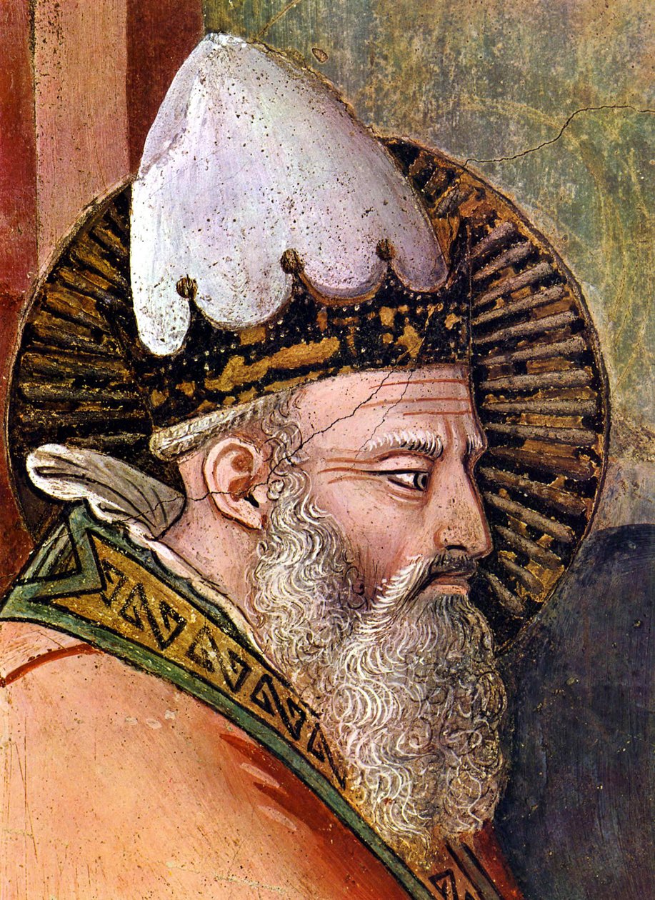 Maso di Banco (1341 - 1346) freskója, A szilveszter története (freskó) részlete. alkotó: Unbekannter Künstler