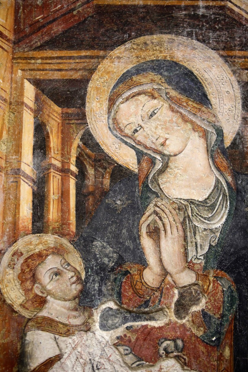 Freskó Otranto duomóban: 13. századi Szűz és gyermek, Otranto, Olaszország alkotó: Unbekannt