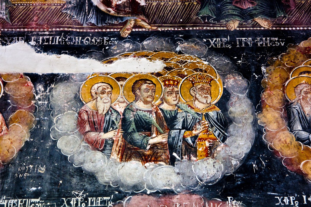 Freskó a Szent Mária templomban, Leusa, Albánia (fotó) alkotó: Unbekannt