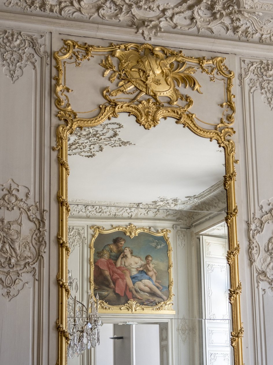Jég- és tükörjátékok, Aurore és Cephale tükörképe, Francois Boucher (1703-1770) festménye. Herceg szobája. Hotel de Soubise, Párizs alkotó: Unbekannt