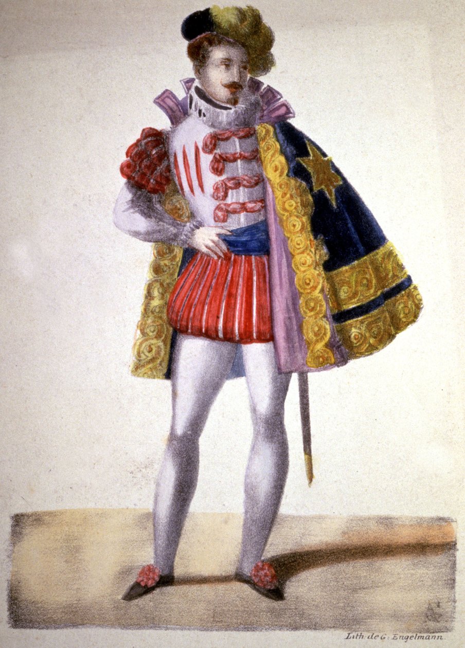 Garcia mint Don Juan Mozart operájában, 1840-1850 körül (litográfia) alkotó: Unbekannter Künstler