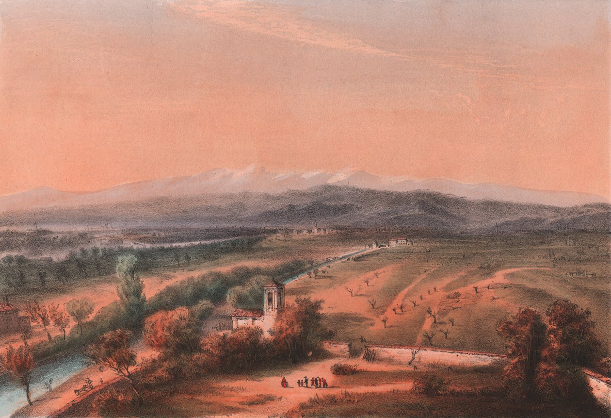 A Magenta, Lombardia csatatér általános nézete alkotó: William M. Timlin