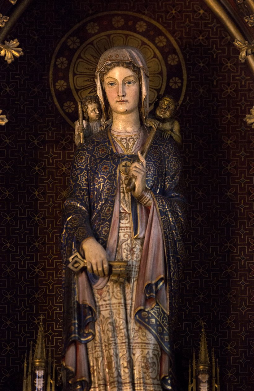 Genevieve, Párizs védőszentje. Eglise Saint Etienne du Mont, Párizs 2020 alkotó: Unbekannter Künstler