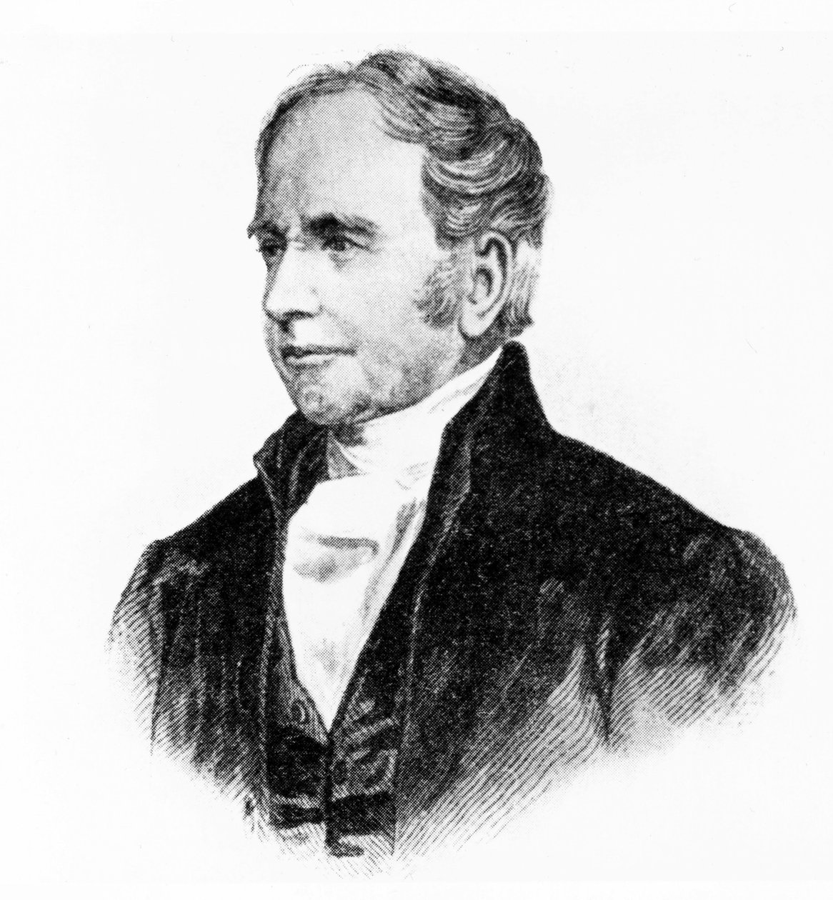 George Bradshaw, a vasúti kalauzok brit ötletgazdája, 1850 körül alkotó: Unbekannt