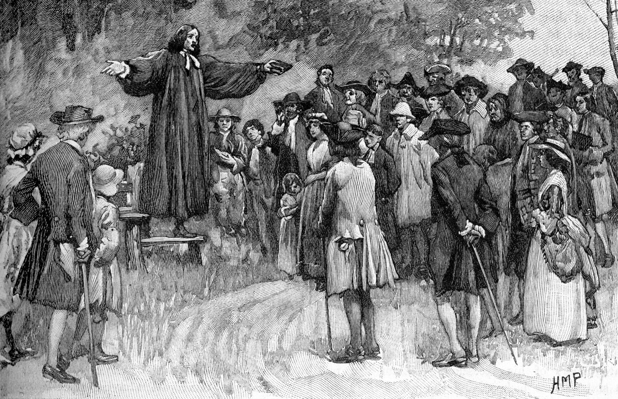 George Whitefield gyarmatokon prédikál alkotó: Unbekannter Künstler