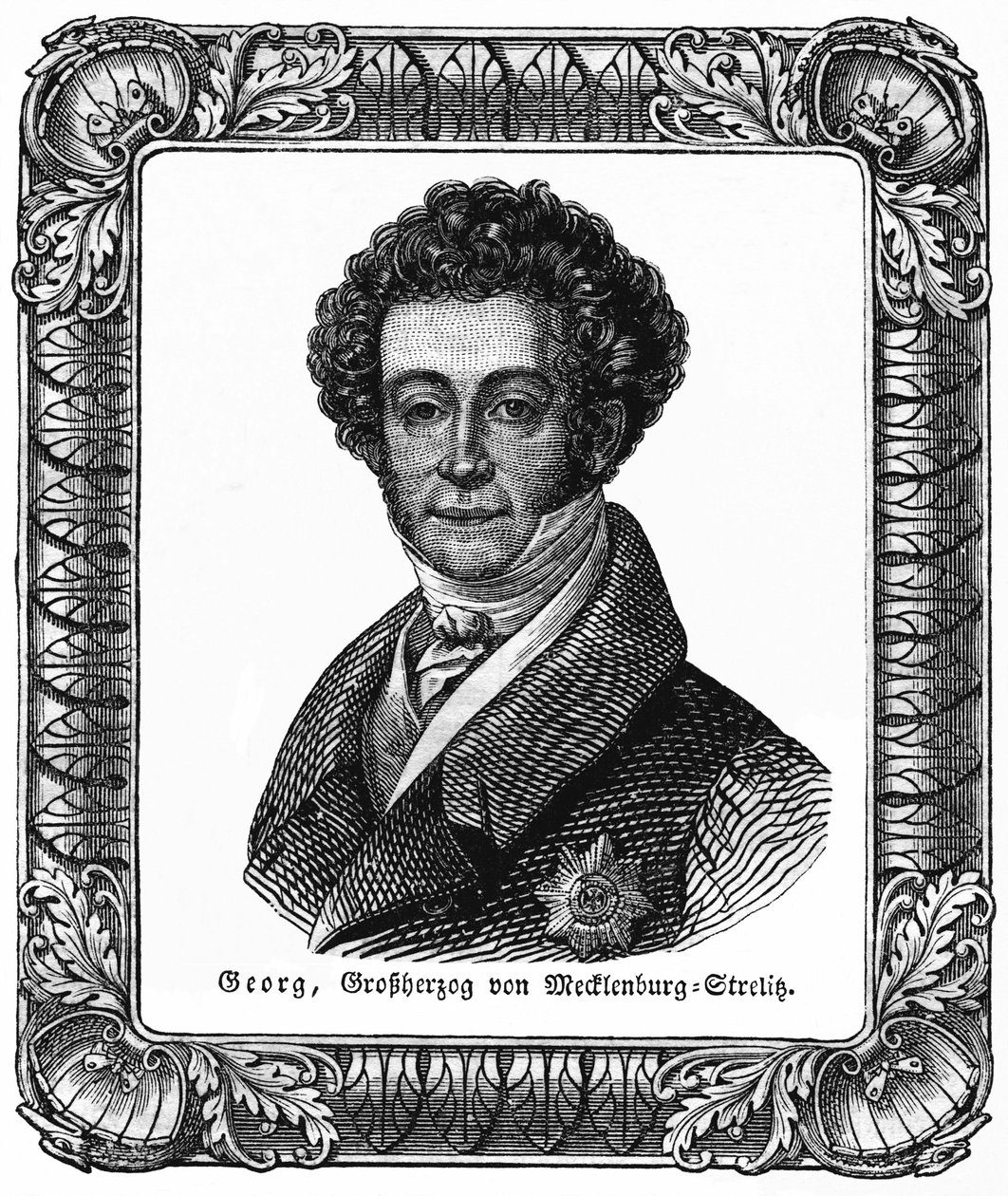Georges de Mecklembourg Strelitz (1779-1860) - György, Mecklenburg-Strelitz nagyherceg, illusztráció a " Das Pfennig Magazin " , Nr. 223, 1837. július 8. számból. alkotó: Unbekannter Künstler