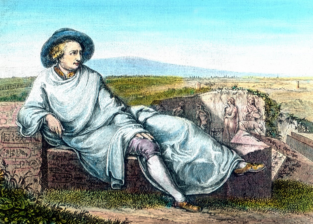 Goethe Campagna-ban. alkotó: Unbekannter Künstler