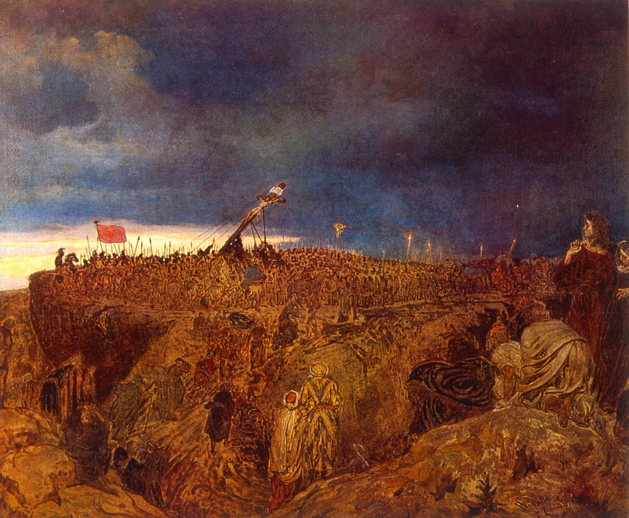 Golgota (Krisztus keresztre feszítése). 1869. festette Ilya Repine. (18441930). Orosz művész. alkotó: Unbekannter Künstler