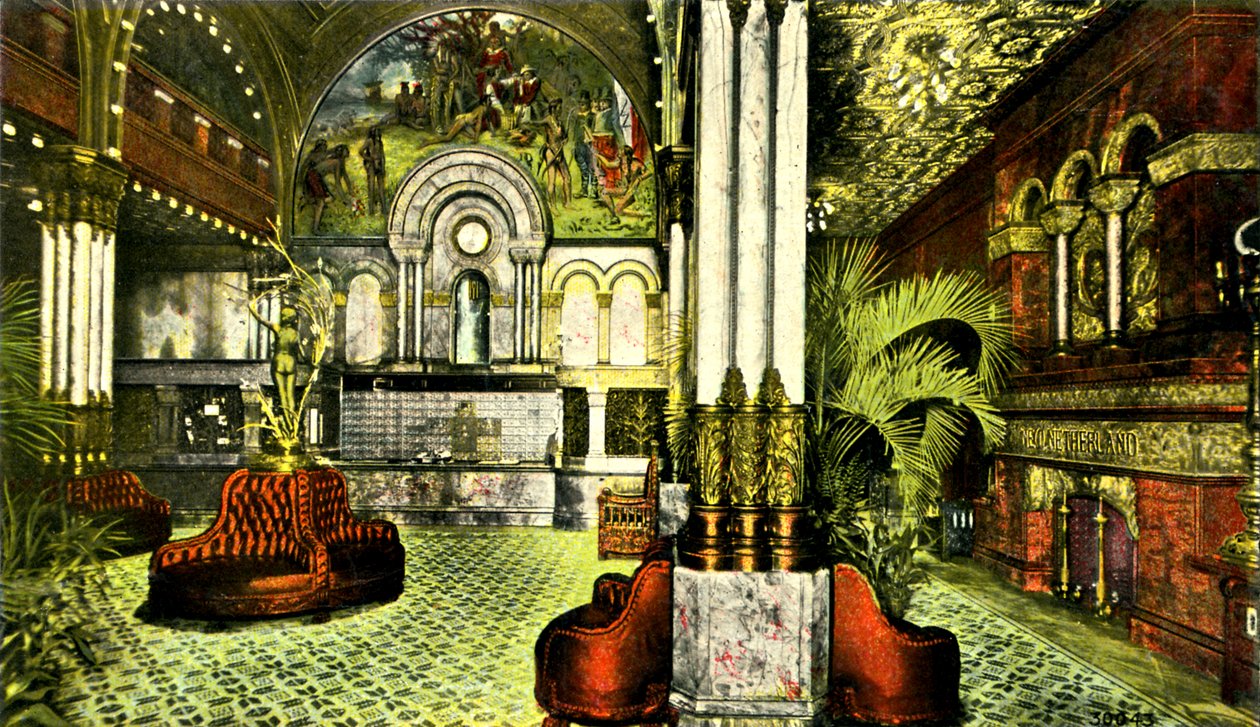 Grand Foyer, Hotel Netherland, New York City, USA alkotó: Unbekannter Künstler