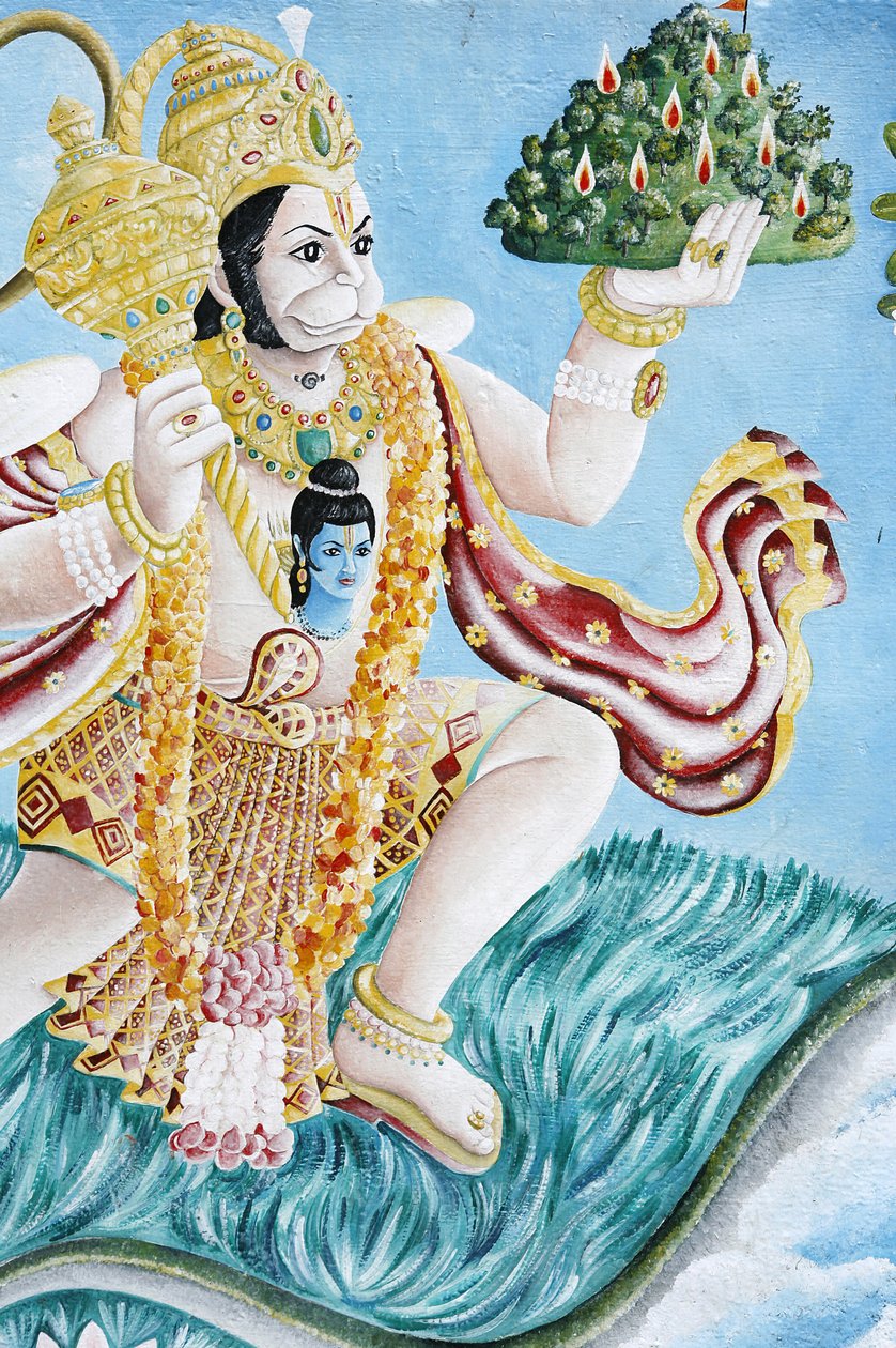 Hanuman Majomisten. Pashupatinah, Katmandu, Nepál alkotó: Unbekannt