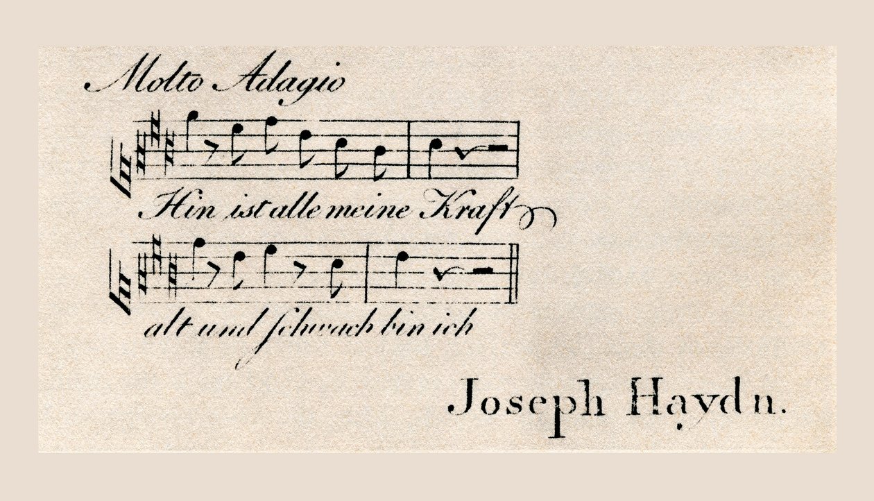 Haydn "Látogatást gátló" kártya (metszet) alkotó: Unbekannter Künstler