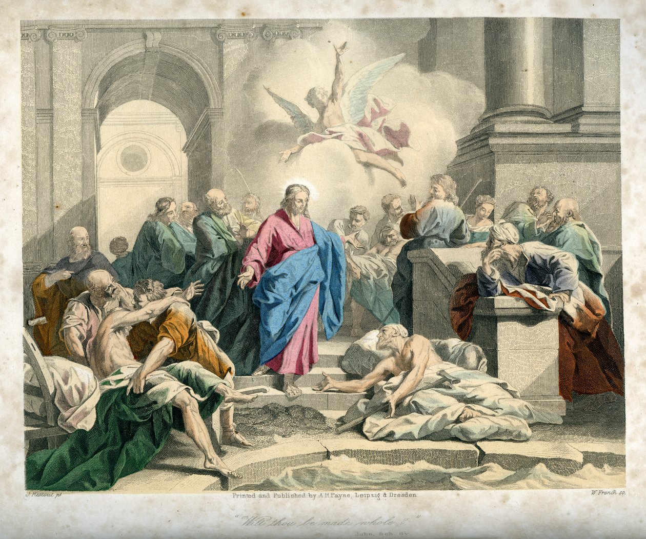 Gyógyulás Betesdában - Biblia, Újszövetség alkotó: Unbekannter Künstler