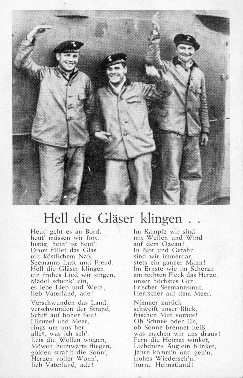 Hell die Glaeser klingen, képeslap (litho) alkotó: Unbekannt