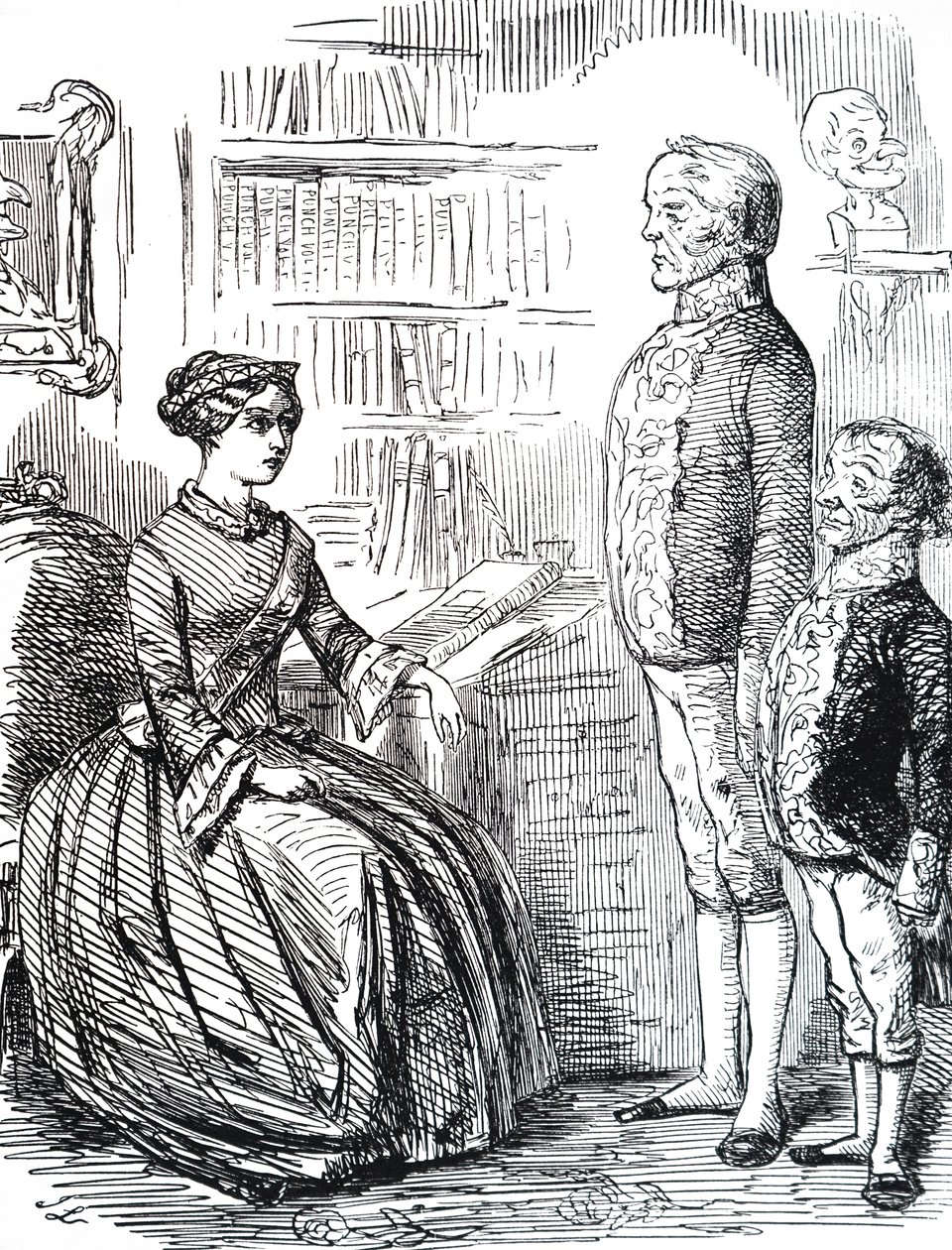 Henry John Temple, 3. Palmerston vikomt átadja lemondását Viktória királynőnek. alkotó: Unbekannter Künstler