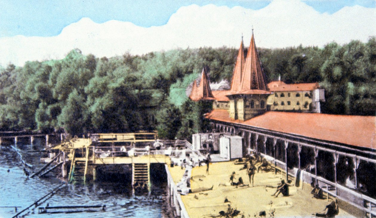 Hévízi gyógytó, Magyarország, 1920 körül (képeslap) alkotó: Unbekannter Künstler
