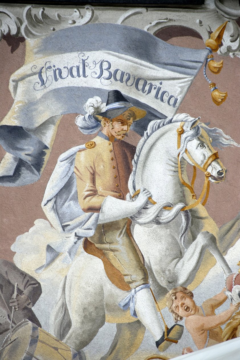 Horseback Rider, Fresco, Baviere, Németország. alkotó: Unbekannter Künstler