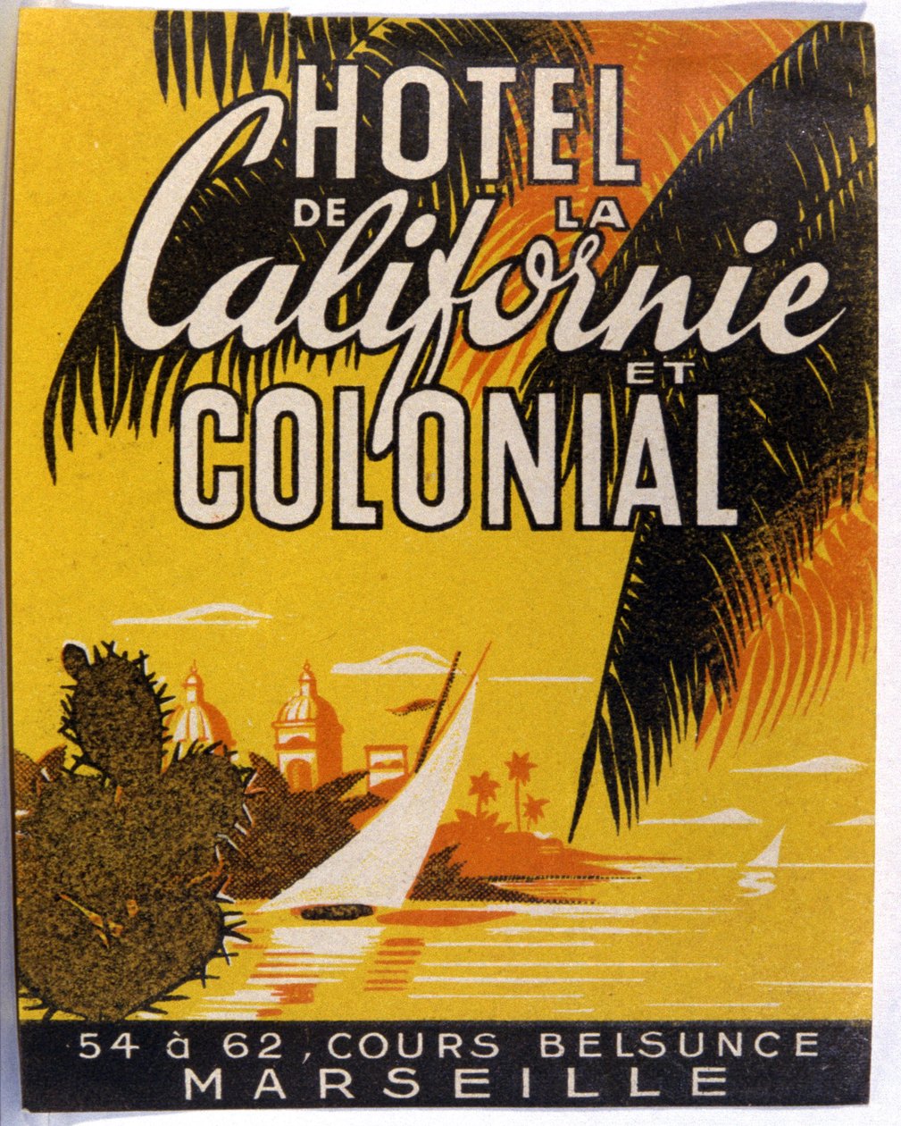 Hotel de California, Marseille, 1930 körül (illusztráció) alkotó: Unbekannter Künstler