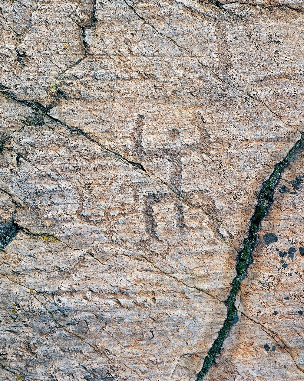 Emberalak, sziklafaragványok a Naquane Nemzeti Sziklaművészeti Parkban (az Unesco világörökségi listája). alkotó: William M. Timlin