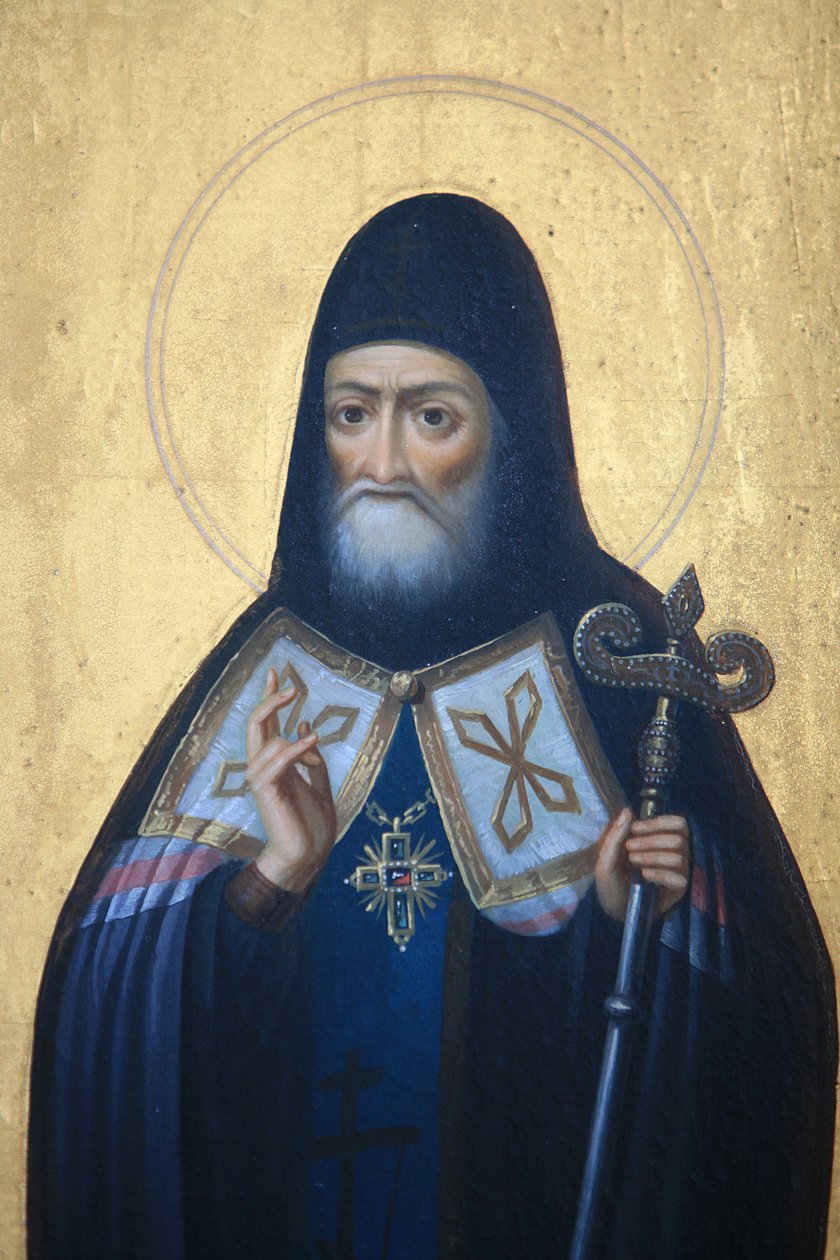 Ikon az Agios Andreas kolostortemplomban az Athos-hegyen, Görögországban alkotó: Unbekannt