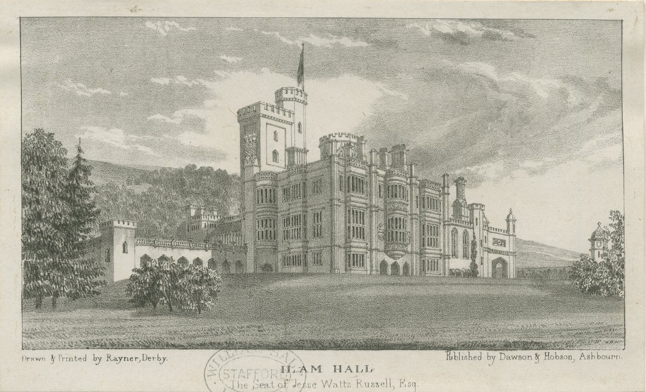 Ilam Hall: litográfia, nd [1839 körül] alkotó: Unbekannt