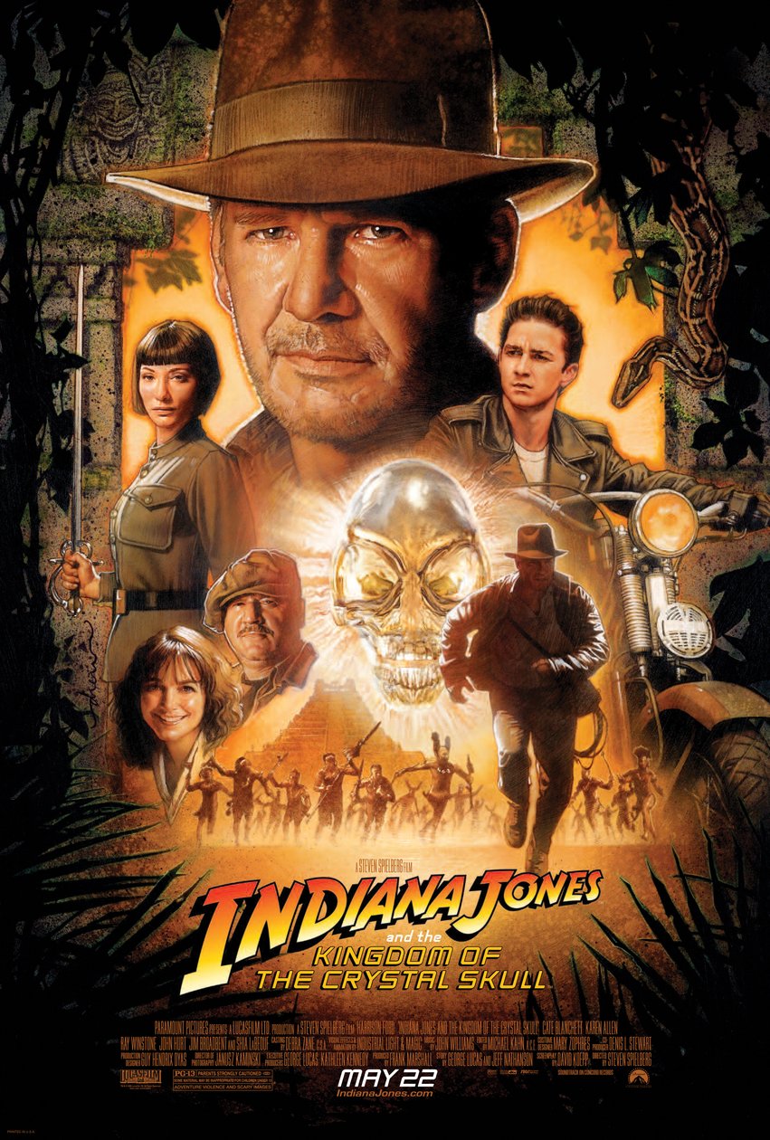 Steven Spielberg Indiana Jones és a kristálykoponya királysága, 2008 (poszter) alkotó: Unbekannter Künstler