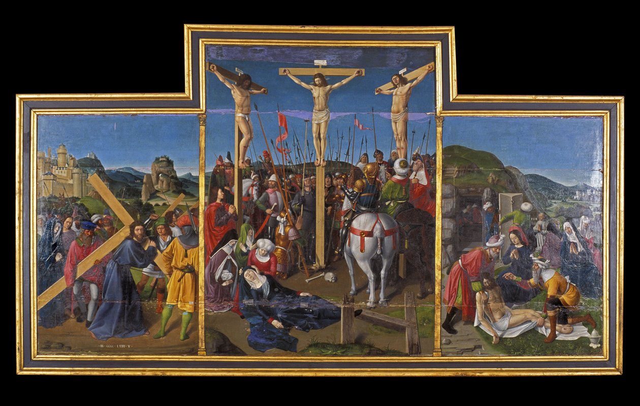 Indre et Loire N* 173 - Chateau de Loches - A keresztre feszítés oltárképe - Jean Fouquet iskolája - 1485 - alkotó: Unbekannt
