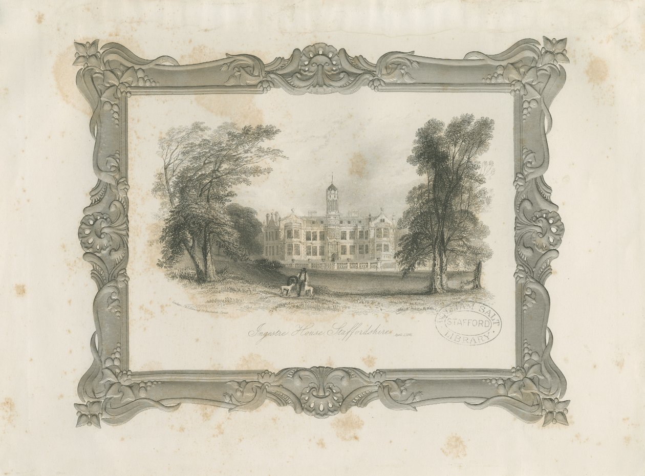 Ingestre Hall: acélmetszet, 1841. ápr alkotó: Unbekannt