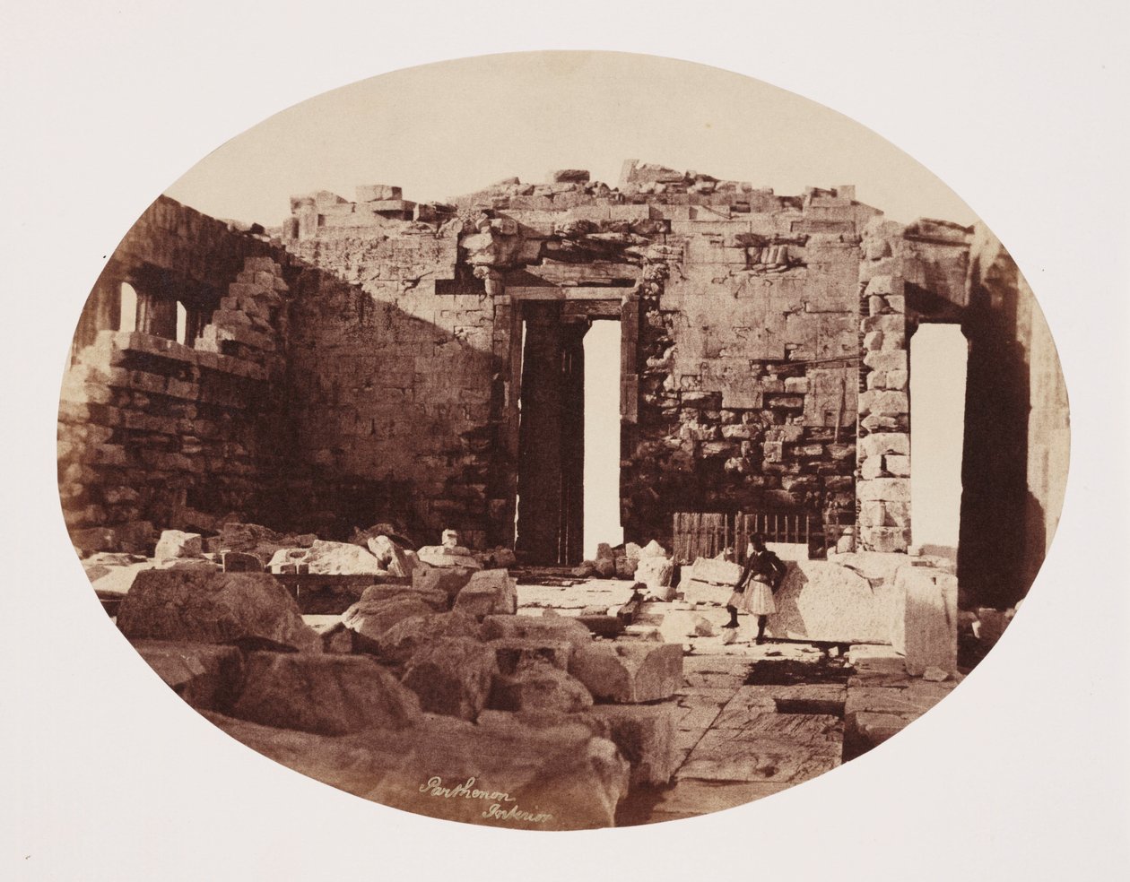 A Parthenon belseje, Athén, 1849 alkotó: Unbekannt