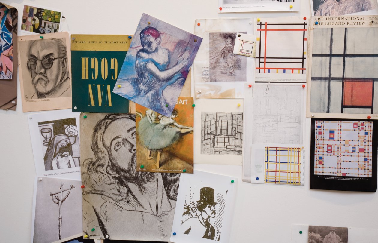 R. B. Kitaj otthonának és stúdiójának belseje, Los Angeles, USA, 2007 (fotó) alkotó: Unbekannt