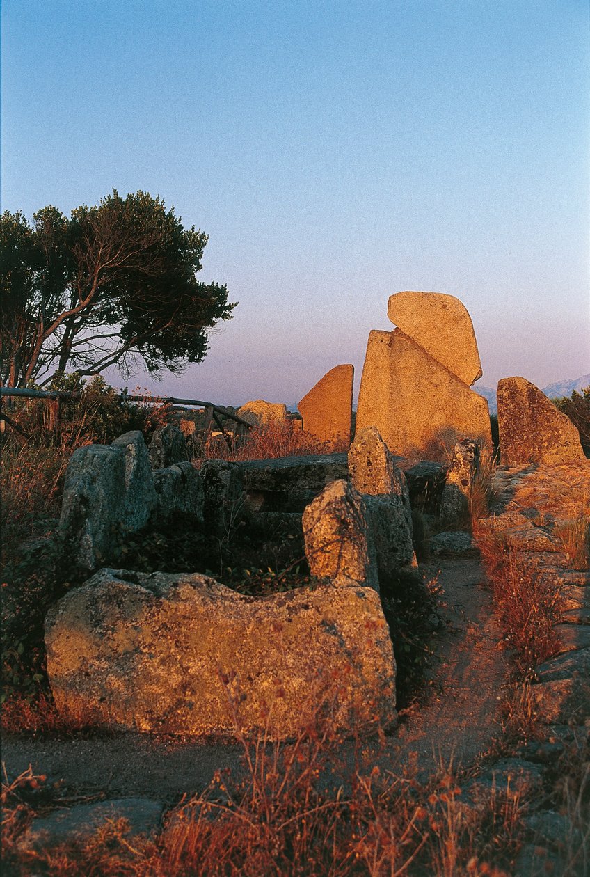 Olaszország, Szardínia, Arzachena, Olbia-Tempio tartomány, Li Longhi óriások sírja, hátulnézet alkotó: Nicolas d