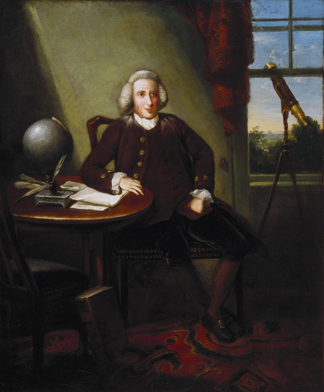 James Ferguson (1710-1776), brit csillagász és művész (festő) tanulmányában alkotó: Unbekannter Künstler