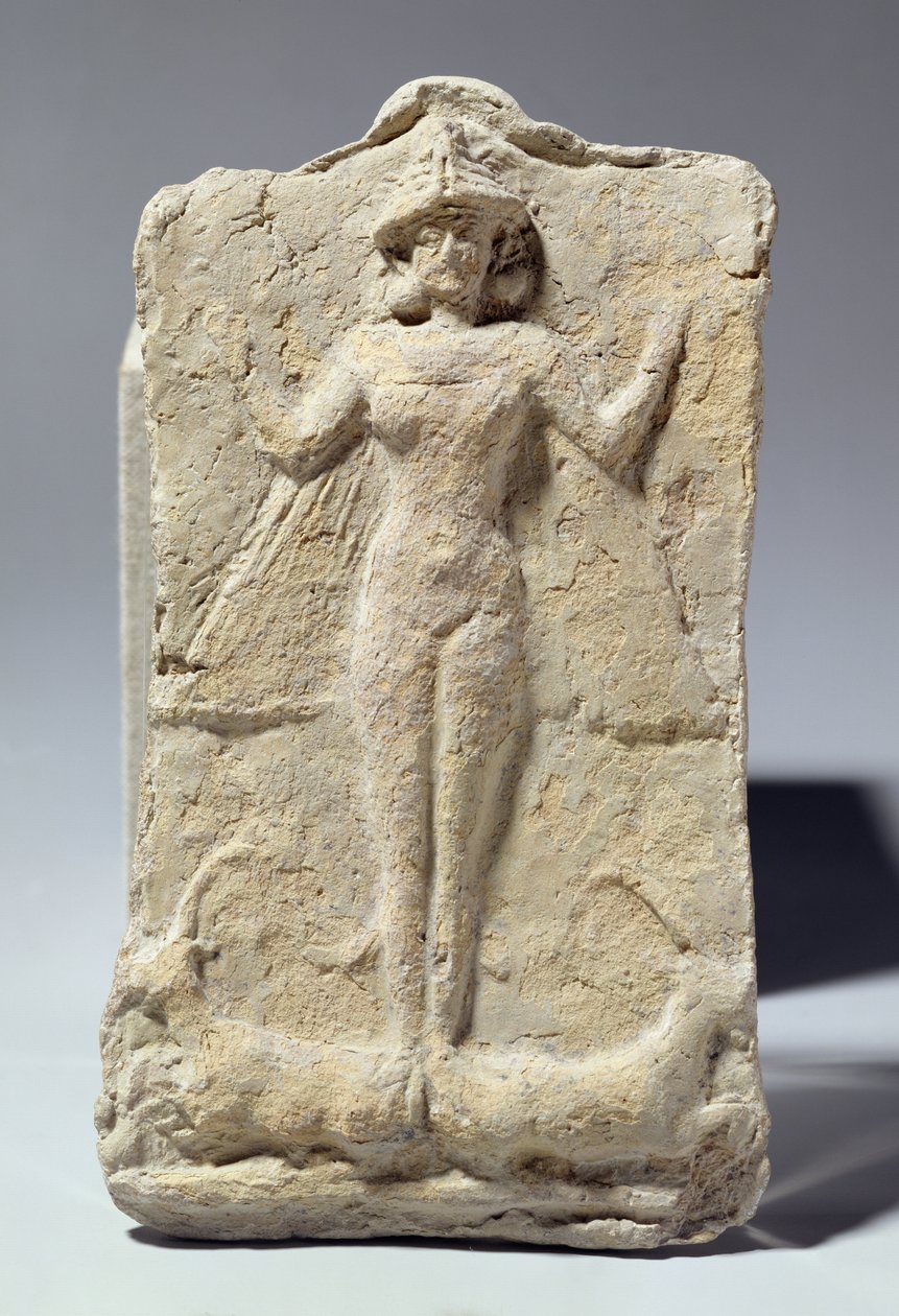 Ishtar istennőt körülvevő szimbolikus motívumokkal díszített tégely, babilóniai, ie 1700 körül (terrakotta) alkotó: Unbekannt