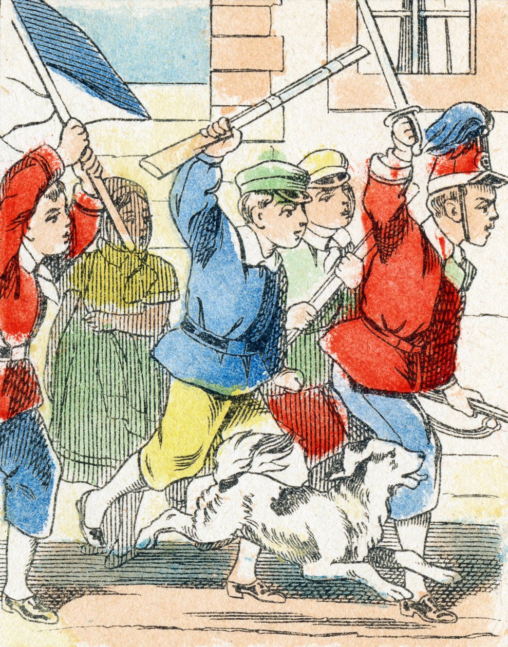 Játék: Assault - Alphabet - gyerekszórakozás - Kép epinal, népszerű sorozat 1890 körül (illusztráció) alkotó: Unbekannt