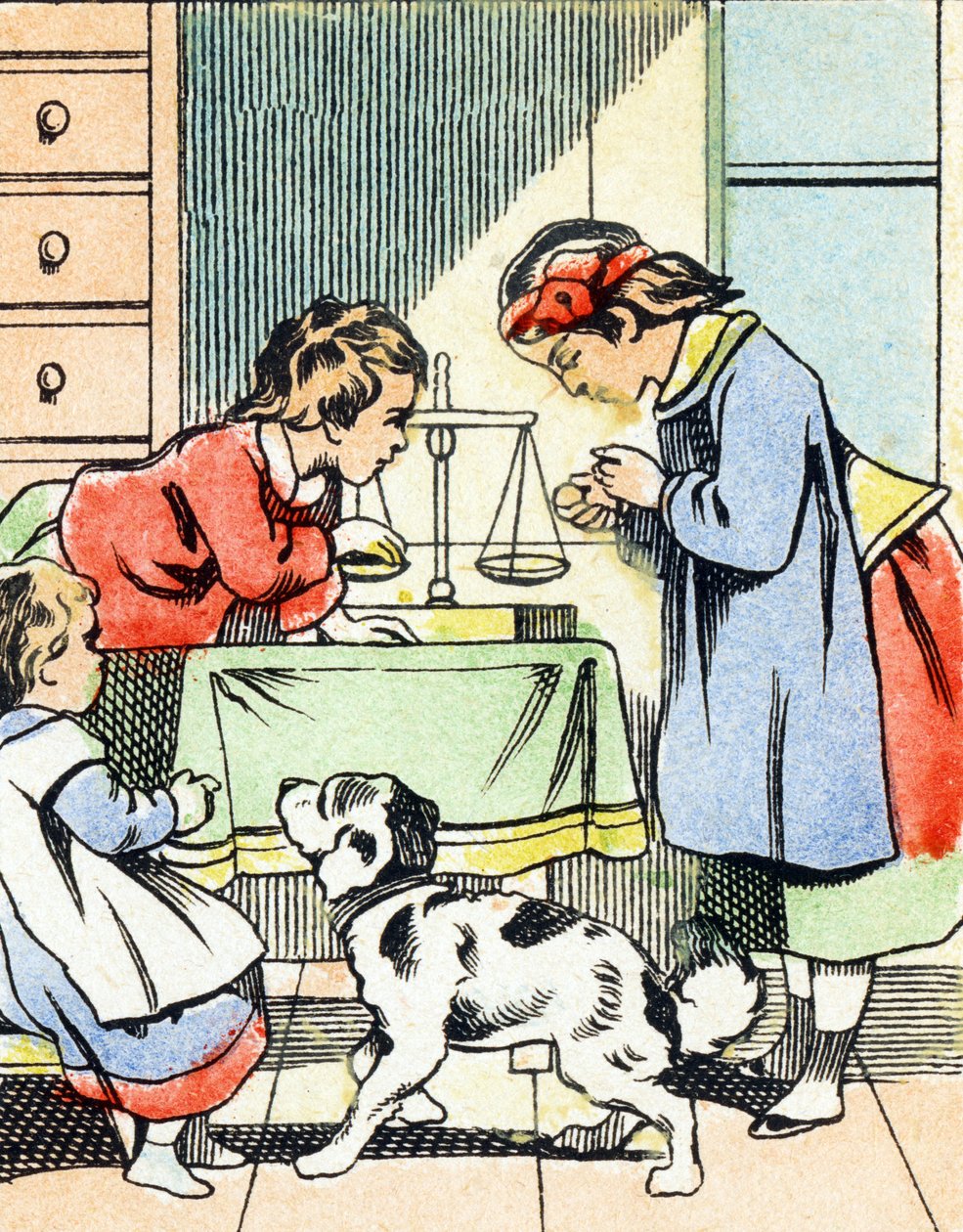 Játék: A kis kereskedő - Ábécé - Gyermekek szórakoztatása - Epinal képek, népszerű sorozatok, 1890 körül alkotó: Unbekannt