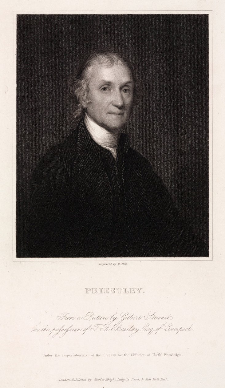 Joseph Priestley angol-amerikai teológus és vegyész, 1800 körül alkotó: Unbekannt