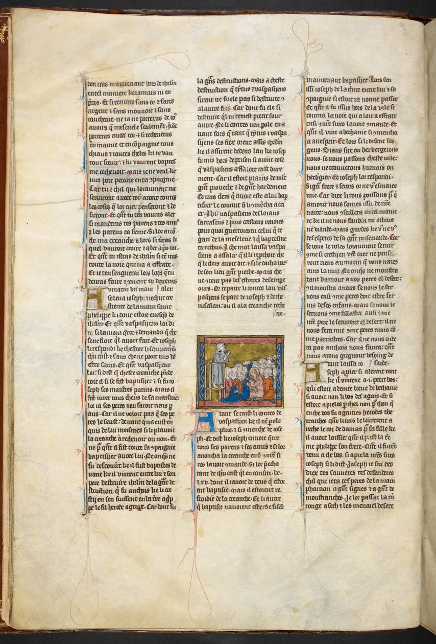 Arimatheai József prédikál követőinek a Szent Grál történetéből, 1315-1311 alkotó: Unbekannter Künstler